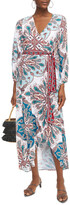 Thumbnail for your product : Jets Reverie Printed Voile Maxi Wrap Dress