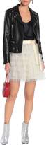 Thumbnail for your product : RED Valentino Grosgrain-trimmed Tiered Point D'esprit Mini Skirt