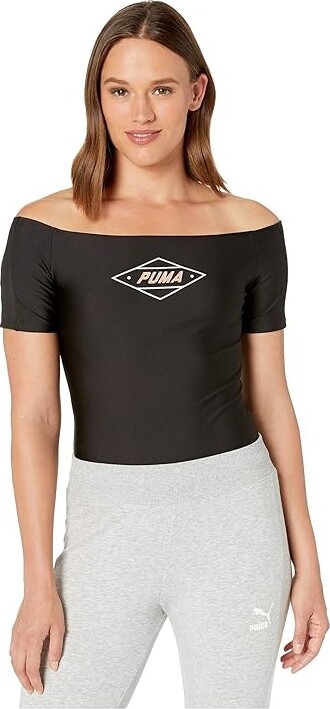 Puma LuXTG Short Sleeve Bodysuit Black) Women's Swimsuits One Piece -  ShopStyle