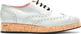 Thumbnail for your product : Studio Pollini Grey Cork Sole Oxford Brogues