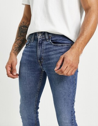 Levi's 519 super skinny jeans in navy wash - ShopStyle