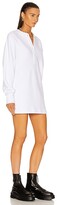 Thumbnail for your product : Marissa Webb So Uptight Plunge Henley Sweatshirt Dress in White