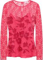 Thumbnail for your product : Oscar de la Renta Embroidered Corded Lace Top