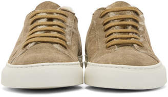 Common Projects Woman by Tan Shearling Tournament Low Sneakers