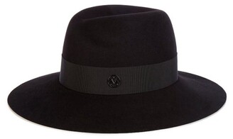 Maison Michel Virginie Waterproof Felt Fedora Hat - Black