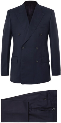 Kingsman Harry's Navy Pinstriped Super 120s Wool Suit