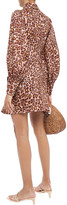 Thumbnail for your product : Zimmermann Belted Printed Linen Mini Shirt Dress