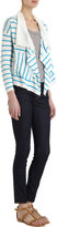 Thumbnail for your product : Barneys New York CO-OP Striped Drape Front Cardigan