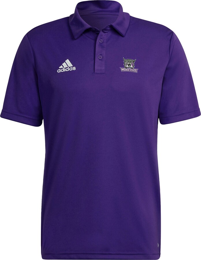adidas Men's Weber State Wildcats Purple Entrada Polo, Small