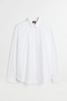 H&M Slim Fit Easy-iron Shirt - ShopStyle Tops