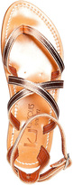 Thumbnail for your product : K. Jacques Metallic Leather Epicure Sandals