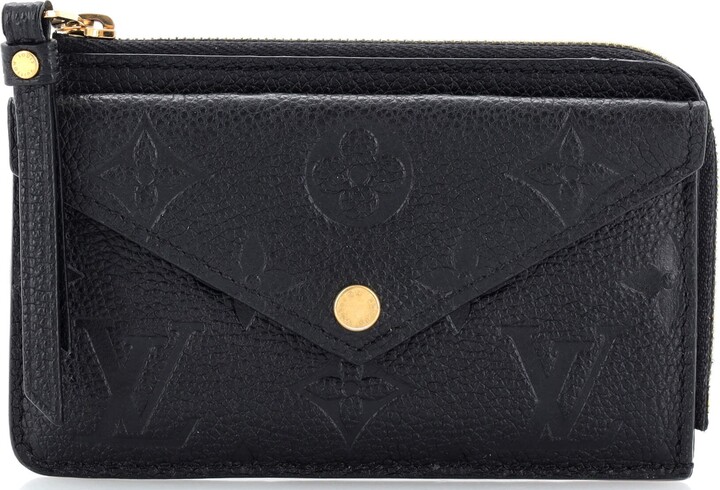 Louis Vuitton Recto Verso Card Holder Monogram Empreinte Leather Black
