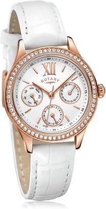 Rotary Ladies' Rose Gold Plated Stone Set Multi Dial Watch