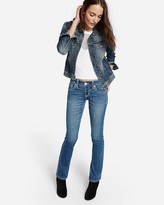 Thumbnail for your product : Express Low Rise Thick Stitch Barely Boot Jeans