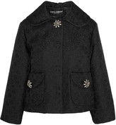 Thumbnail for your product : Dolce & Gabbana Embellished cotton and silk-blend floral-jacquard jacket