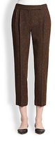 Thumbnail for your product : Max Mara Gambo Wool/Silk Tweed Cropped Pants