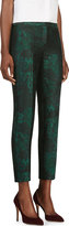 Thumbnail for your product : Burberry Green Silk-Blend Trellis Brocade Trousers