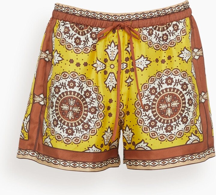 Scarf Print Mini Shorts - Women - Ready-to-Wear