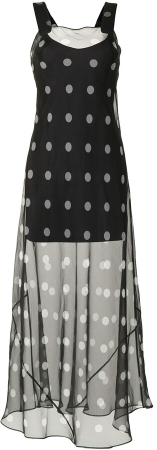 sheer dot dress