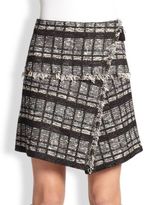 Thumbnail for your product : Proenza Schouler Wrap-Front Tweed Skirt