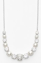 Thumbnail for your product : Judith Jack 'Gala' Faux Pearl & Crystal Frontal Necklace