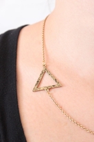 Thumbnail for your product : Low Luv x Erin Wasson by Erin Wasson Double Triangle Necklace in Gold
