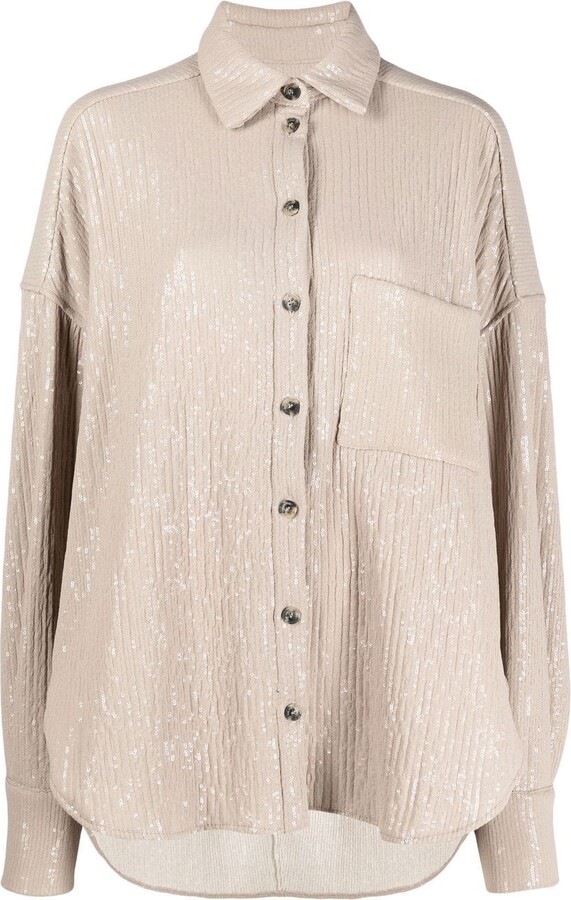 The Mannei Bilbao sequin-embellished shirt - ShopStyle Tops
