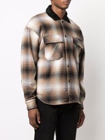Thumbnail for your product : Represent Gradient Check-Print Shirt Jacket