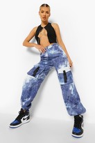 Thumbnail for your product : boohoo Tie Dye Cord Pocket Joggers