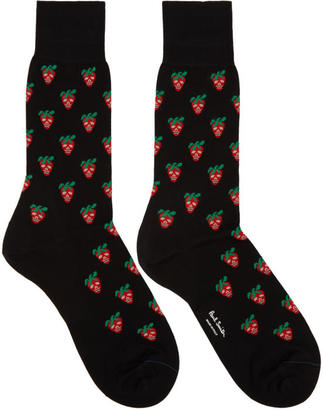 Paul Smith Black Mini Strawberry Socks