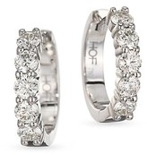Thumbnail for your product : Hearts On Fire Diamond & 18K White Gold Hoop Earrings