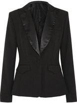 Thumbnail for your product : Altuzarra for Target Satin-trimmed stretch-crepe and snake-jacquard blazer