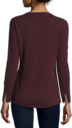 Neiman Marcus Modern Cashmere Crewneck Sweater