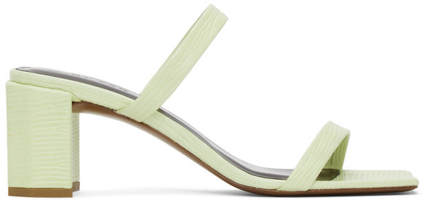 sage green block heels