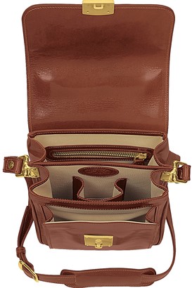 L.a.p.a. Cognac Leather Vertical Briefcase
