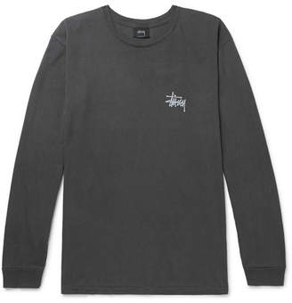 Stussy Printed Cotton-Jersey T-Shirt - Men - Black