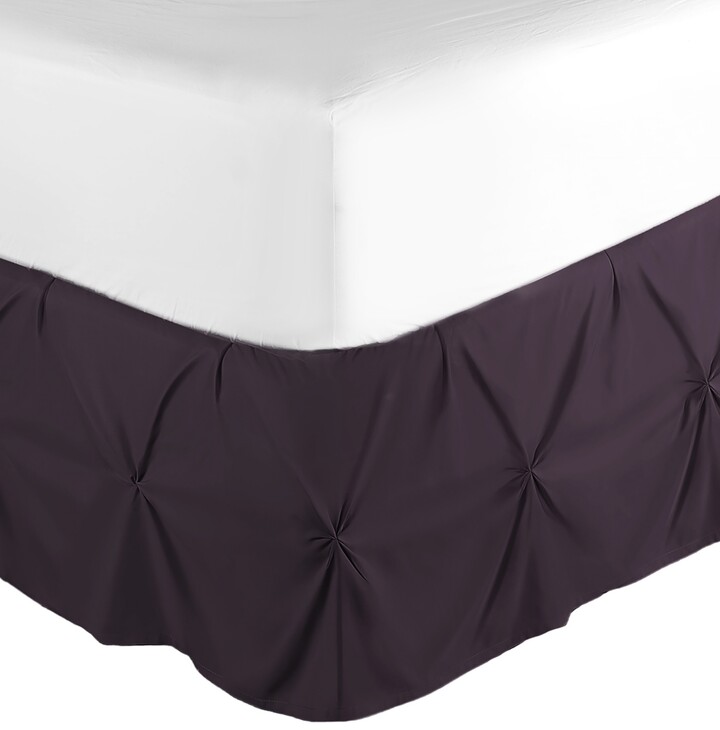 Nestl Bedding 14" Tailored Pinch Pleated Bedskirt, Full