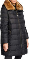 Thumbnail for your product : Kate Spade Down Fill Hooded Puffer Coat w/ Faux-Fur Collar