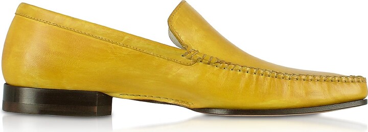 mens yellow slip on shoes
