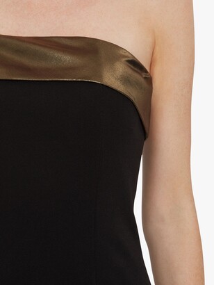 Gina Bacconi Lilium Crepe Maxi Dress, Black/Bronze