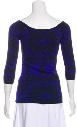 Nicole Miller Patterned Bodycon Top