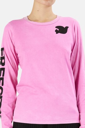Freecity Women's ARTISTSWANTED Supervintage Long Sleeve T-Shirt Pinkgummarge