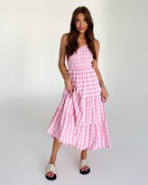 Thumbnail for your product : Reverse Women's Pink Midi Dresses - One Shoulder Tiered Maxi Dress - Size S at The Iconic