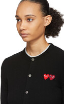 Thumbnail for your product : Comme des Garçons PLAY Play Black Double Heart Patch Cardigan