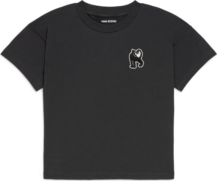 Mini Rodini Organic Cotton Panther Patch T-Shirt