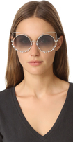 Thumbnail for your product : Marc Jacobs Double Trouble Crystal Wire Sunglasses