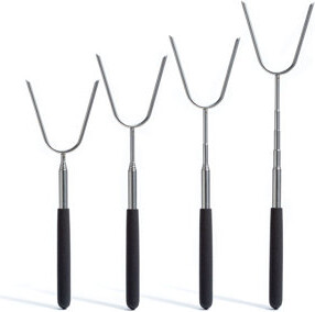 Fire & Flavor 4 Piece Roasting Stick Meat Fork