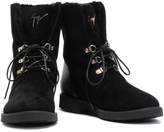 Thumbnail for your product : Giuseppe Zanotti Shearling-lined Suede Ankle Boots