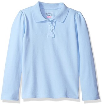 The Children's Place Girls' Long Sleeve Ruffle Polo 