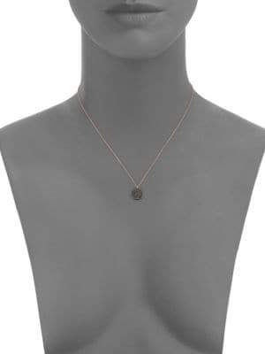 Astley Clarke The Icon Black Diamond & 14K Yellow Gold Pendant Necklace